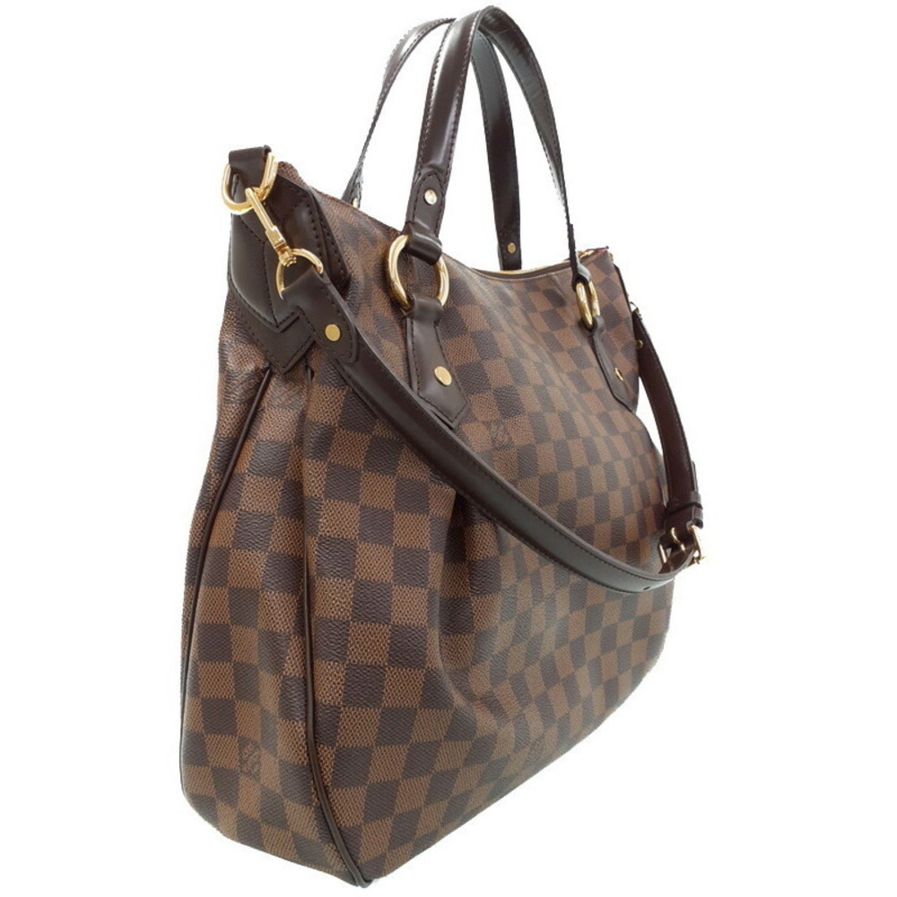 Louis Vuitton Bag Damier Brown Evora Ebene Shoulder Leather